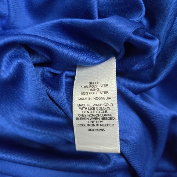 Express Royal Blue V Neck Wrap Tie Waist Sleeveless Romper Size 0 - Picture 10 of 11